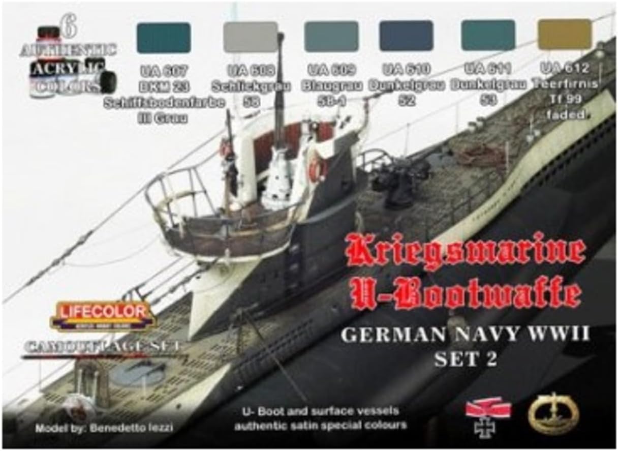 Camouflage Set LifeColor CS12 GERMAN NAVY WWII SET2 Kriegsmarine u-Bootwaffe