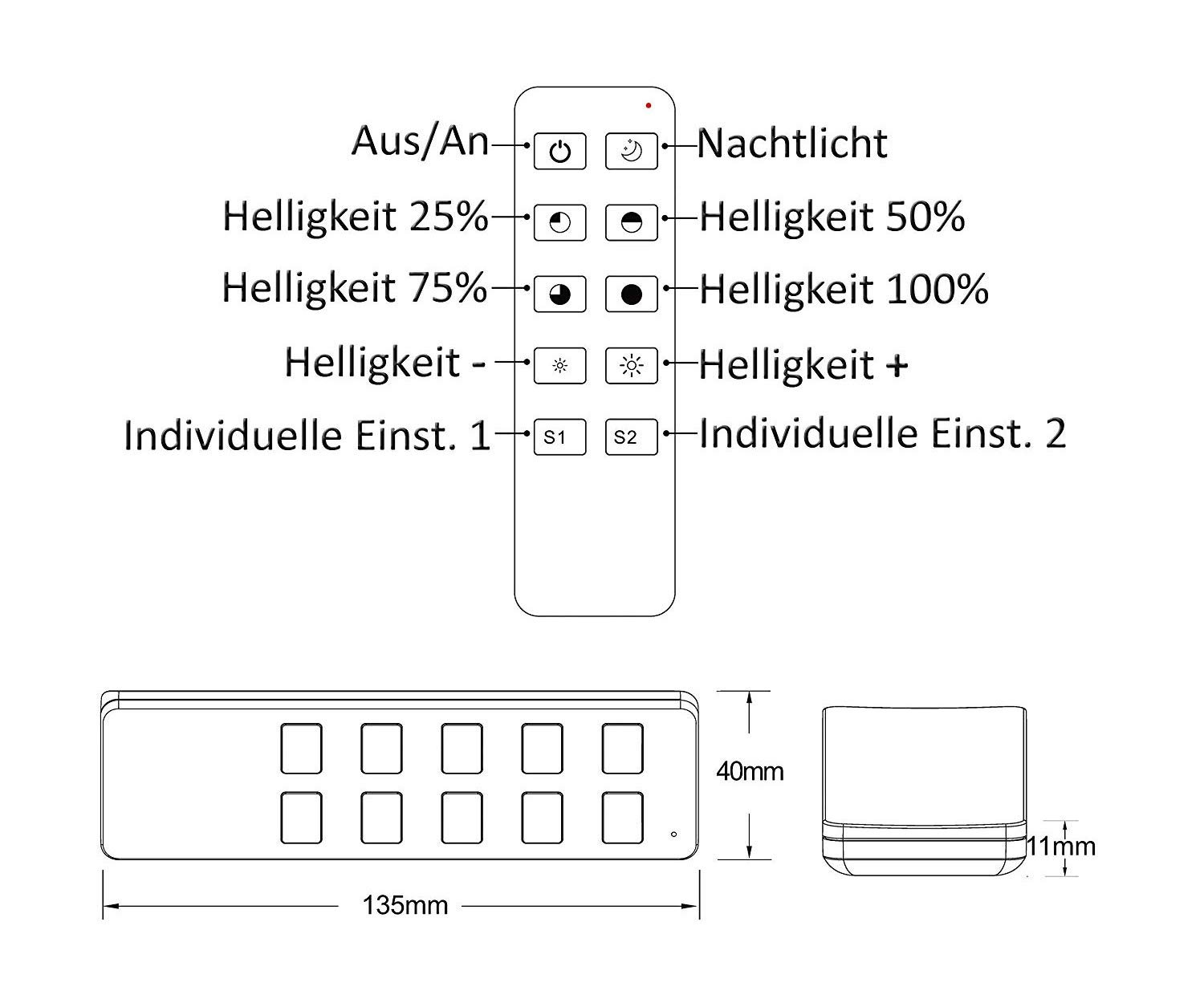 40W Funk-Netzteil 12V Trafo, Dimmbar, Funk-Steuerung, Dimmable Wireless Driver (Netzteil + S-Fernbedienung)