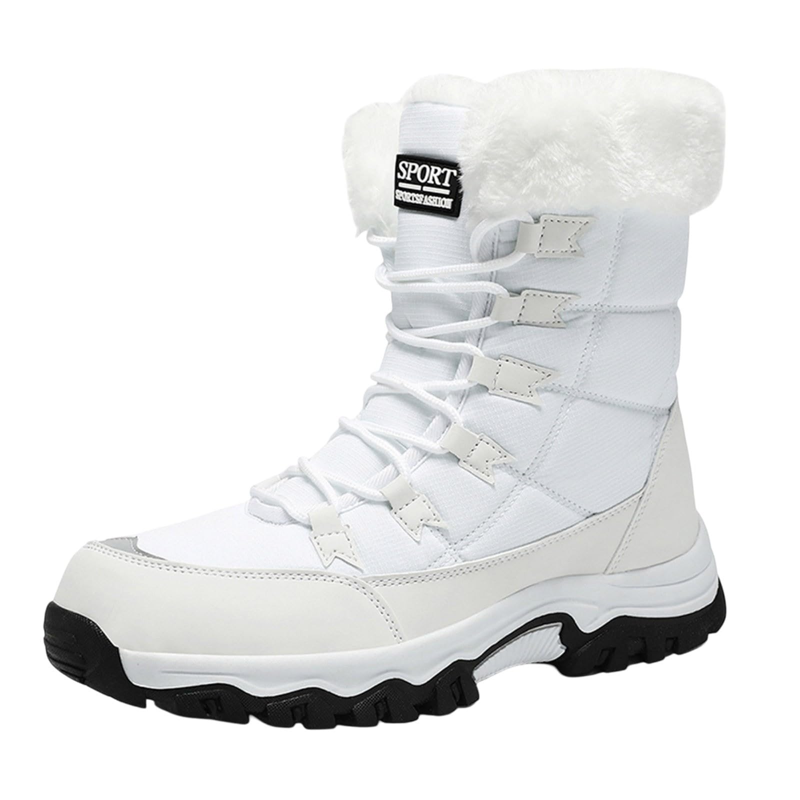 Generico Stivali Neve Donna Impermeabili Calde Termiche Doposci Stivali Imbottiti Antiscivolo Scarpe Da Neve Stivaletti Invernali Dopo Sci Con Fodera Scarponi Snow Boots Per All'acqua Trekkin