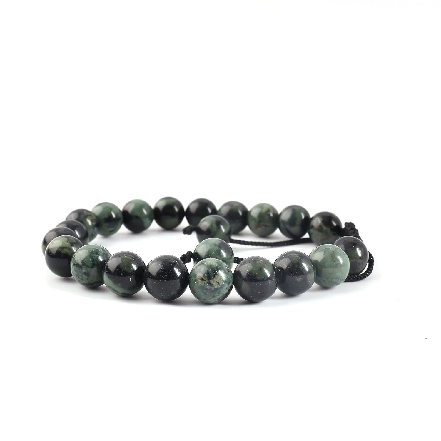Natural Multi Semi Precious Reiki Healing Gemstone 8mm Round Beaded Adjustable Thread Wrap Bracelet 7-10 Inches Adjustbale Macrame Women Bracelet - Image 4