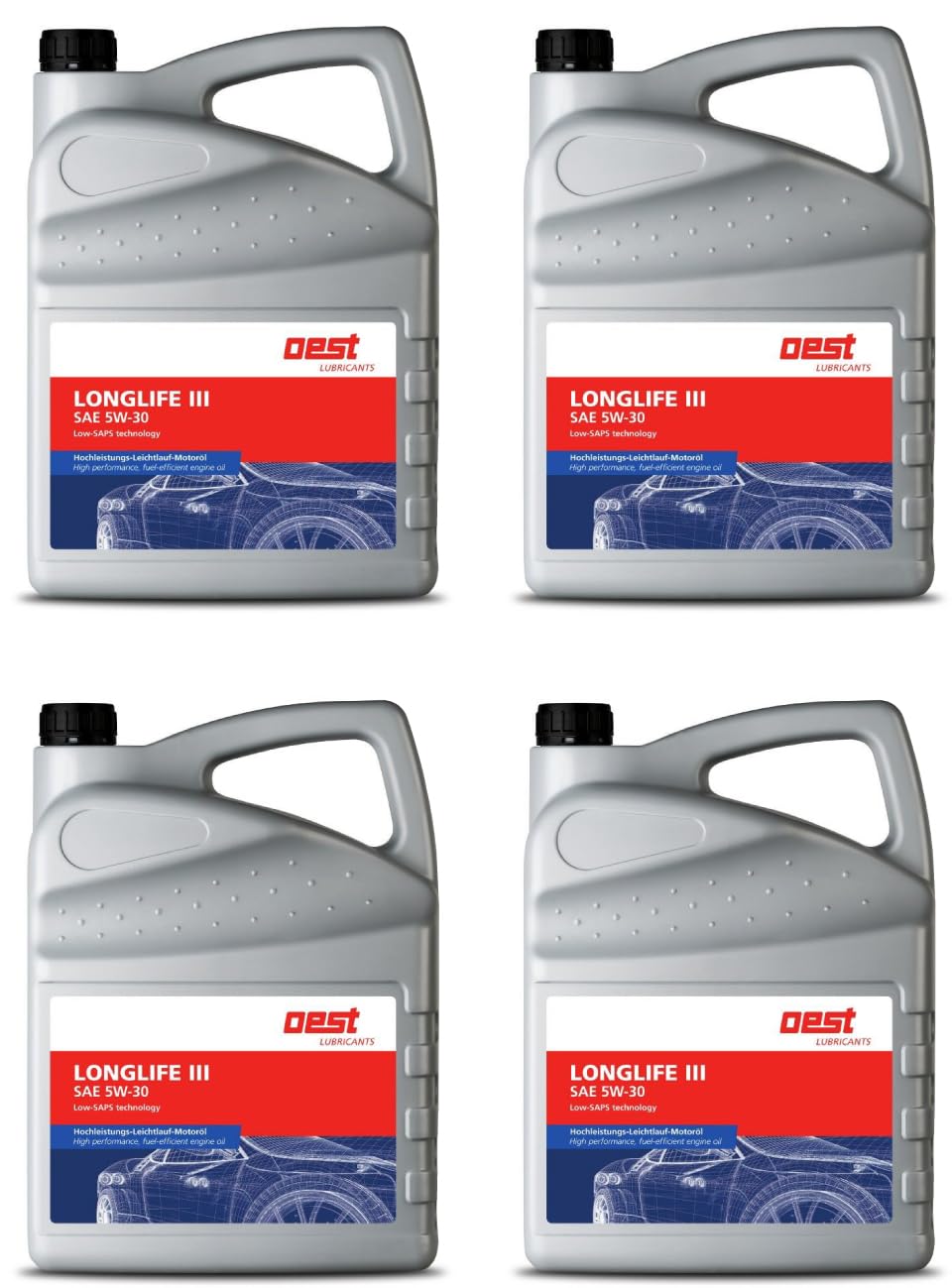 OEST Longlife III SAE 5W-30 Hochleistungs-Leichtlauf Motoröl (4x5L)