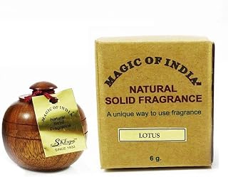 Generic RSGM 6gm Natural Lotus Solid Perfume in Wooden Jar for Men/Women, 0.21 Ounce (Pack of 1)