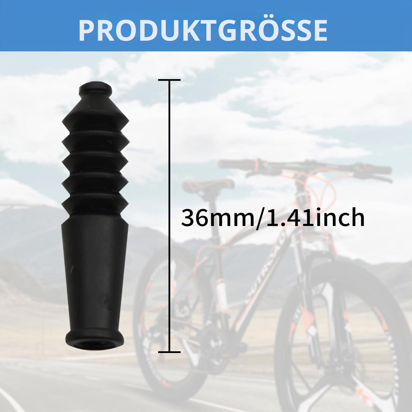 10 Stück Faltenbalg Gummitülle Universal Fahrrad Bremszug Gummi-schutzhülle