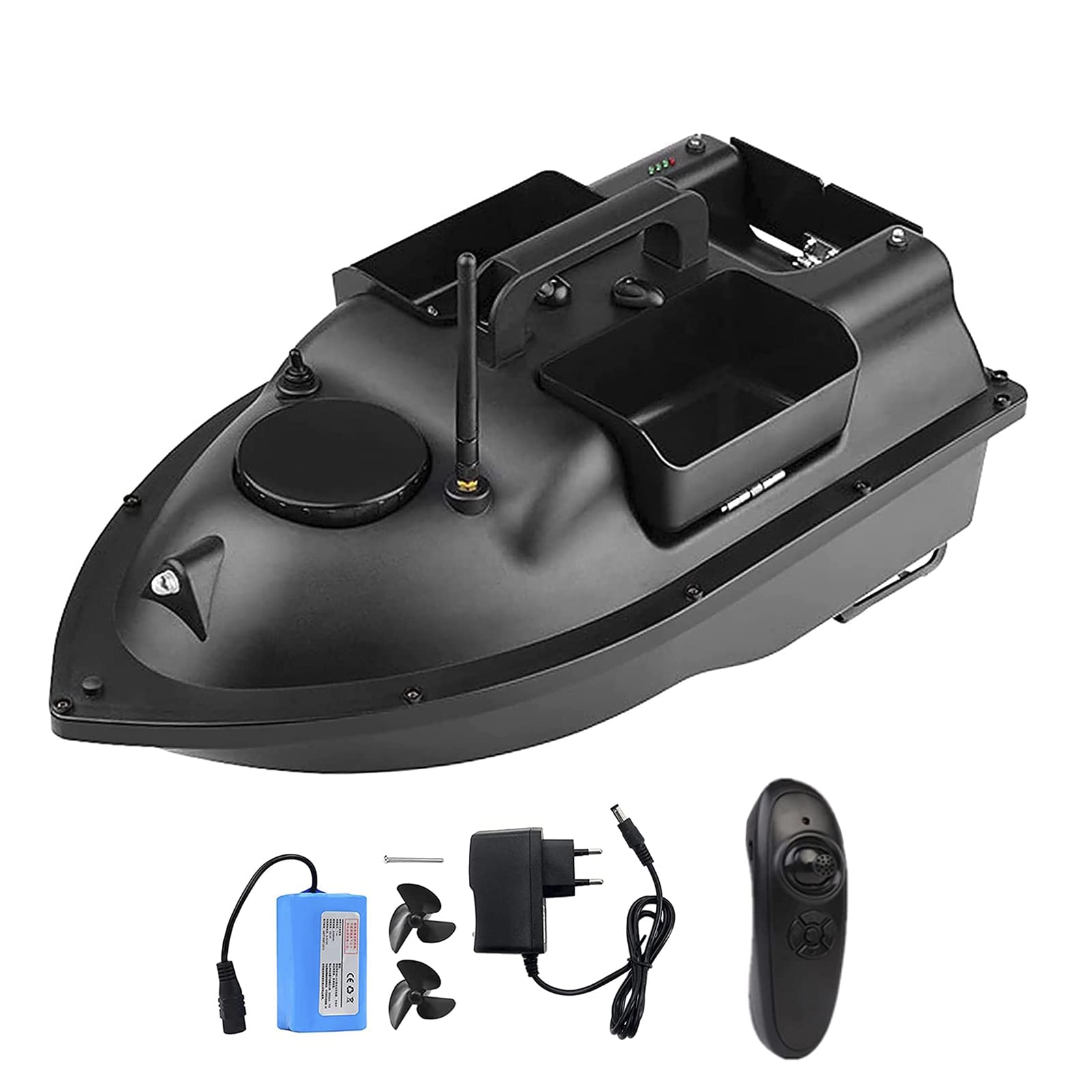 Barco Cebador Carpfishing, Barco Cebador Pesca de Control Remoto de Crucero de Velocidad Fija de 500 M, Barco de Cebo de Pesca Inteligentes con 3 Contenedores Independiente de Cebo