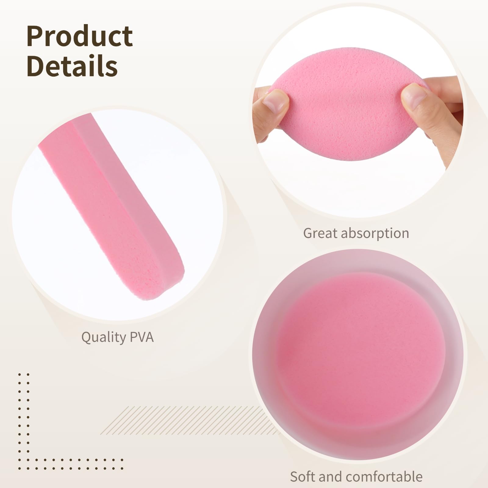 360 esponjas faciales para maquillaje y cuidado de la piel, esponjas comprimidas de PVA para la cara, redondas faciales suaves rosas, tamaño compacto de viaje, herramientas de limpieza expandibles