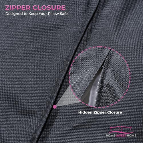 Home Sweet Home UK 100% Waterproof Outdoor Cushion Covers 45x45cm Set Of 4 With Invisible Zippered Outdoor Cushions Covers Waterproof 18"x18" Cushion Cover For Living Room Garden Sofa Bedroom