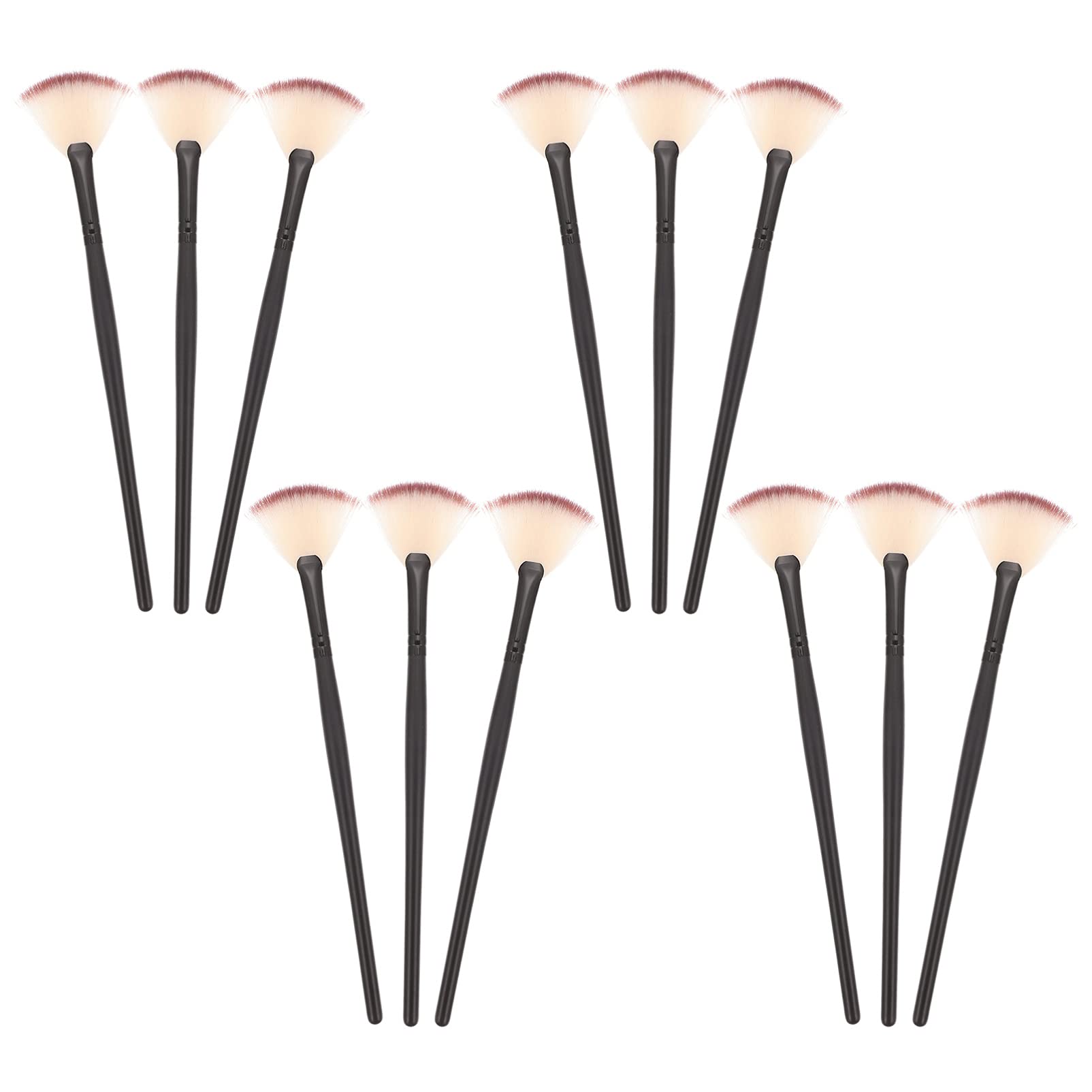 36 pinceles de maquillaje en forma de abanico, pincel de maquillaje, pincel de belleza en forma de abanico, aplicador para herramienta, cepillo para, cepillo de tratamiento de la