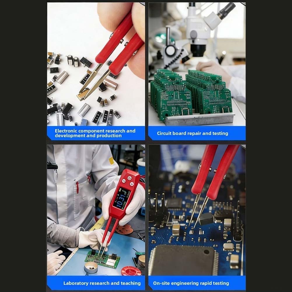 PZEM-039 LCR Messgerät Digitale Pinzette Automatischer Tester für Widerstand Kapazität Induktivität mit TFT Display Type-C 148mm
