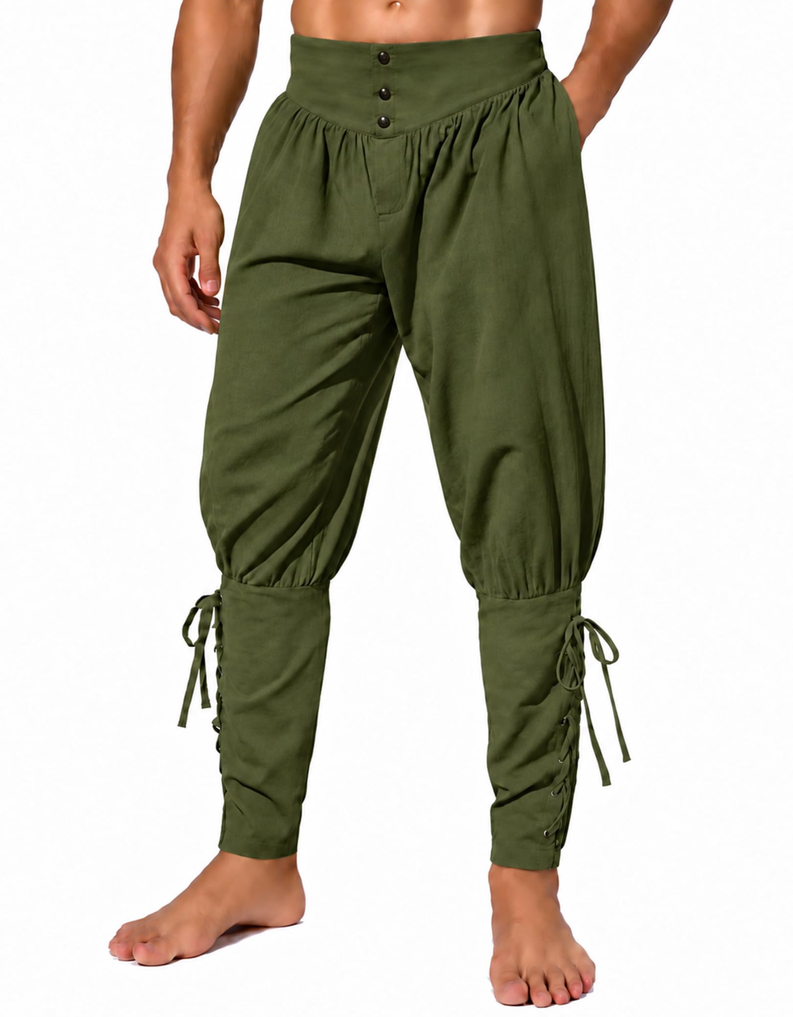 Men's Medieval Renaissance Pirate Pants Viking Ren Faire Costume