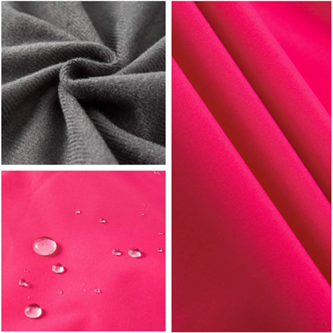 Diamond Candy Women's Waterproof Rain Jacket with Hood Lightweight Outdoors Raincoat Hot Pink M - Image 5