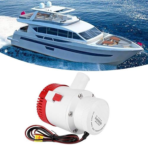 Miniatura 4 de Keenso Bomba de sentina sumergible profesional de 3500GPH 12V, bomba eléctrica resistente para yate de barco marino