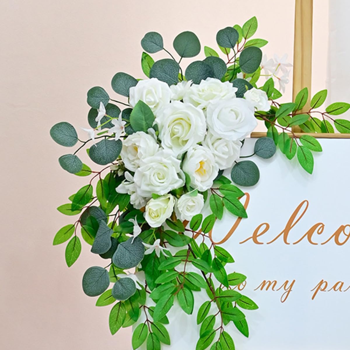 Künstlicher Hochzeitsbogen mit Seidenblumen Langlebige Hochzeitsdekoration für Garten und Hochzeitsempfang Lebensechte Künstliche Blumen für Hintergrund und Tisch