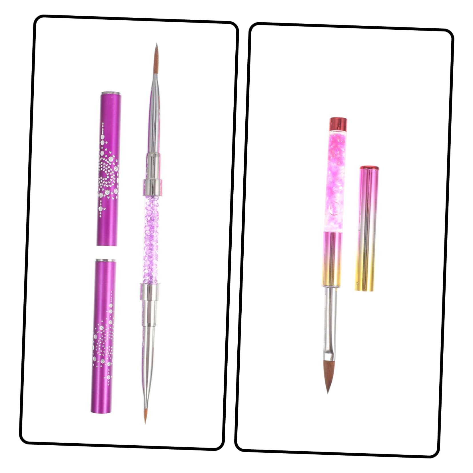 FOMIYES 3 Set Di Unghie Per Unghie Kit Per Manicure Penne Per Nail Art Penna Per Disegno Set Di Pennelli Per Unghie Strumento Per Manicure 2 Pezzi * 3