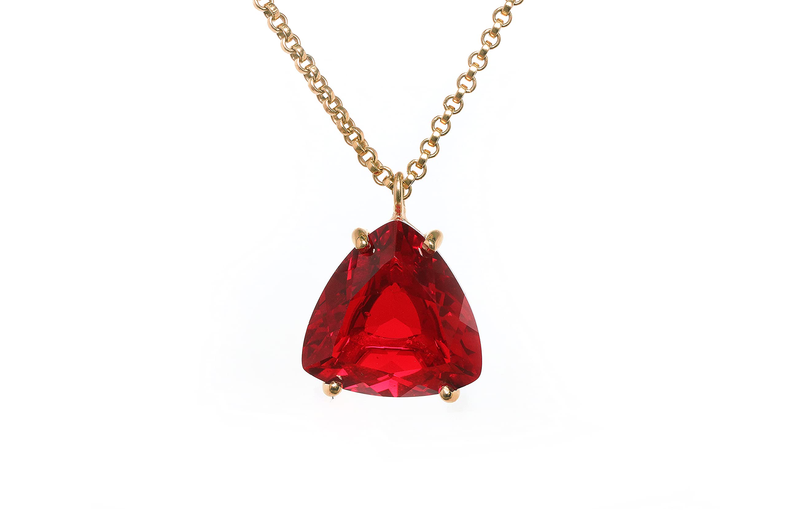Bezaubernde Rubin Halskette - Handwerkliche 14k Gelb Gold Halskette - Aussage Schmuck Halskette, Mode Halskette, Geburtsstein Halskette, Geschenk Halskette - Anpassbare Material und Anhänger Form