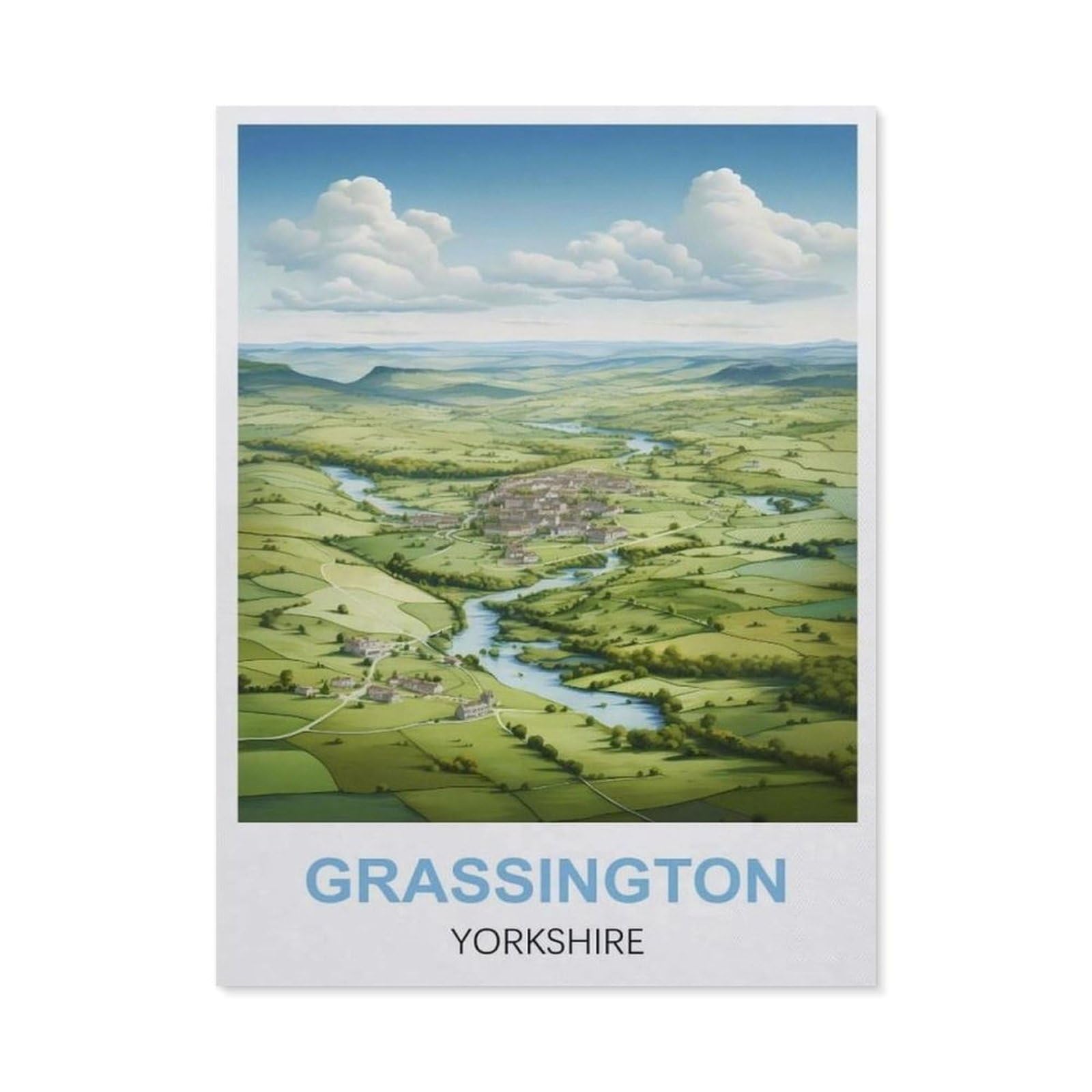 Metal Tin Sign，Grassington Yorkshire(30x40cm）