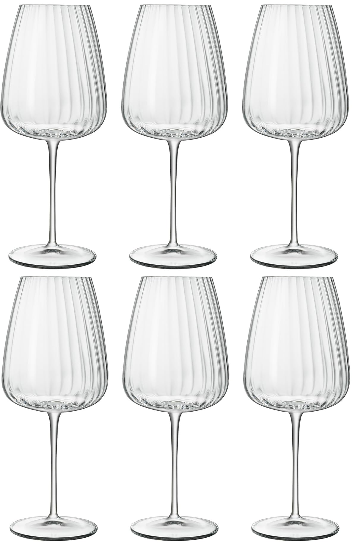 Bormioli Luigi Speakeasies Lot de 6 verres à vin rouge en verre 70 cl. Verre sonore supérieur High-Tech.