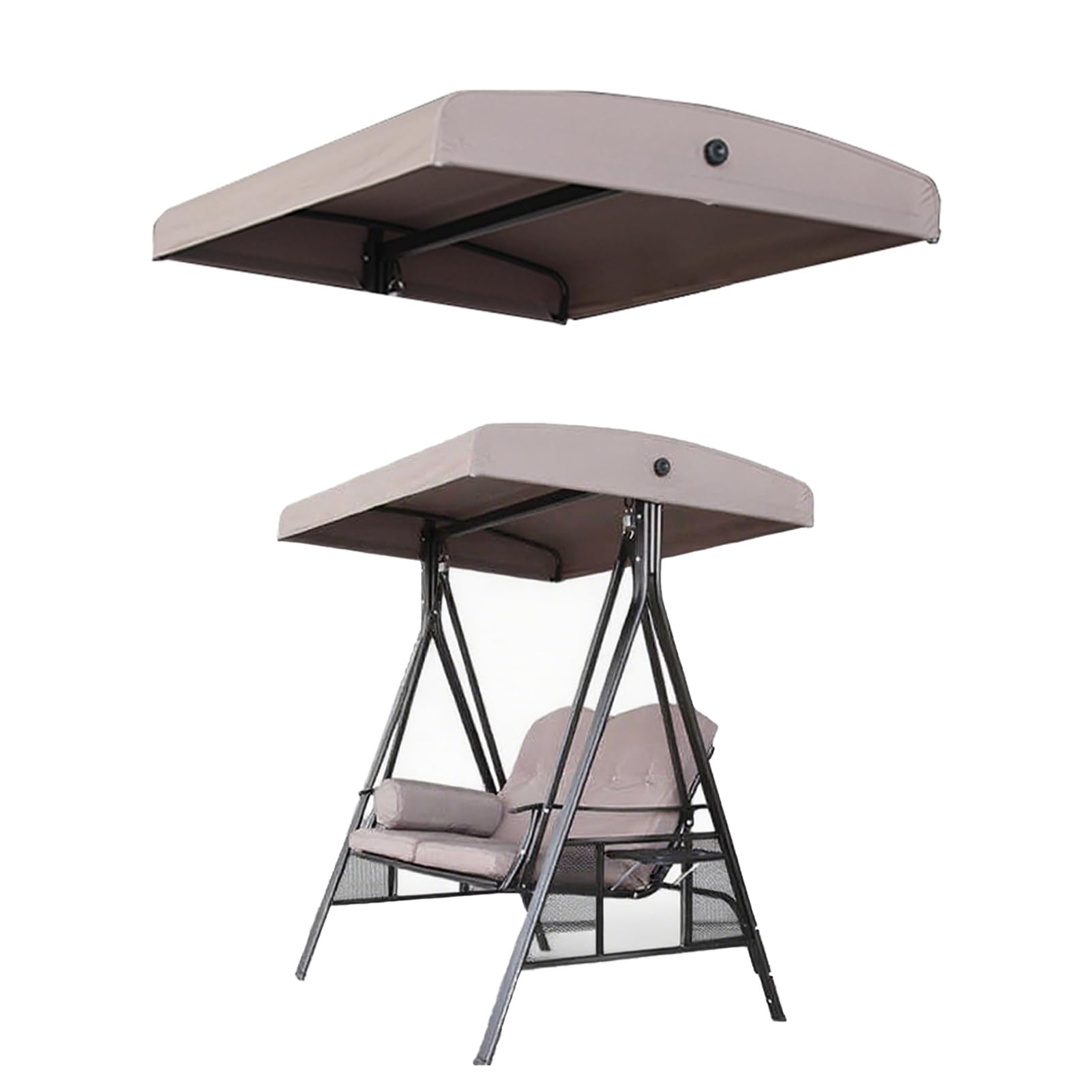 Cubierta Superior para Silla De Columpio De JardíN,Techo De Repuesto Impermeable,Toldo De Repuestopara Columpios De 2-3 Asientos