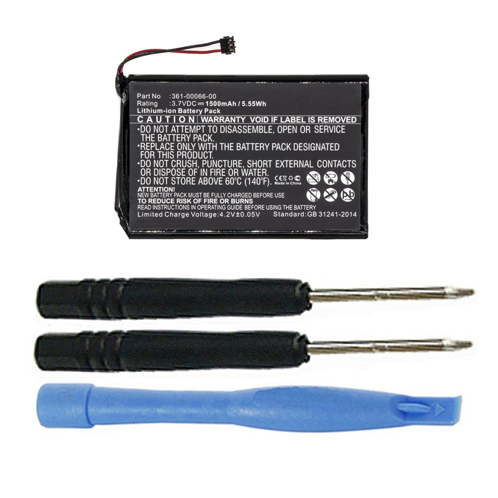 MPF Products 1500mAh 361-00066-00, 361-00066-10 Battery Replacement Compatible with Garmin Nuvi 2757, Nuvi 2757LM, Nuvi 2797, Nuvi 2797LMT, Nuvi 2689LMT, Dezl 760LMT, Delz 770LM, NuviCam LM GPS Units