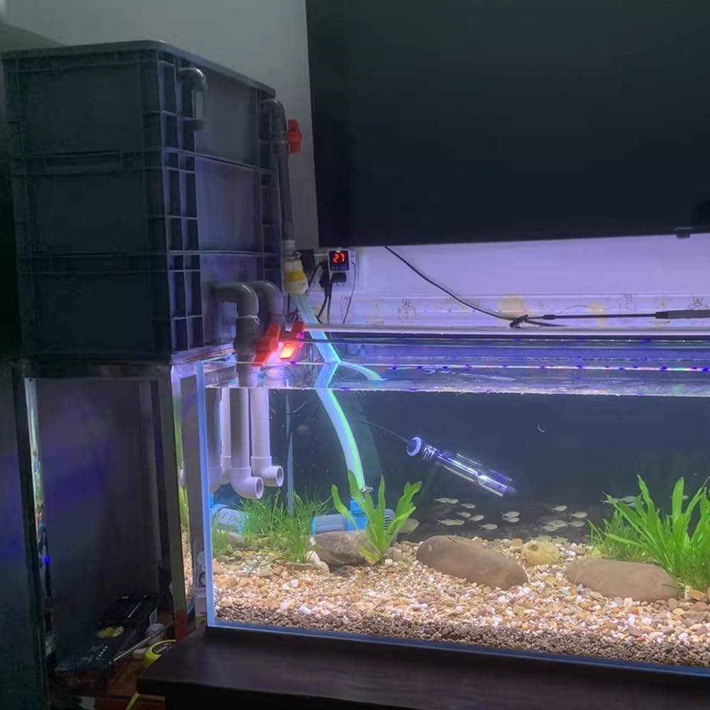 Caja de filtro de acuario, caja de rotación, filtro de filtro de goteo, sistema externo de circulación de agua para estanques de peces, kit de filtro grande para estanques, sin bomba ni medios de