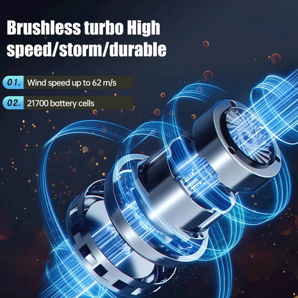 Souffleur Puissant Ventilateur de Conduit à Grande Vitesse Ventilateur à Jet Turbo 140 000 Tr/Min Vitesse Du Vent 52 M/S Ventilateur Turbo Moteur Sans Balais Souffleur Violent,B