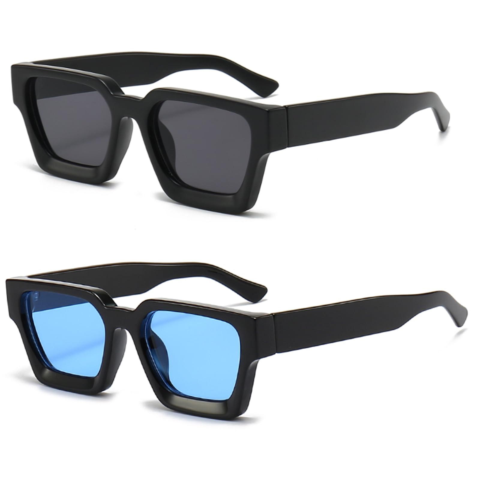 90 moda occhiali da sole quadrati protezione UV400