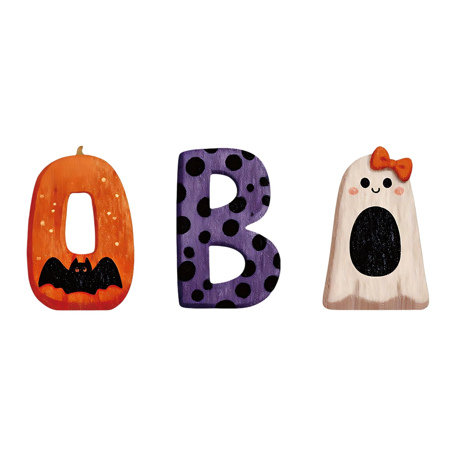 Halloween Tabletop Decorations Halloween Shelf Decor Wooden BOO Pumpkin Sign, Freestanding Table Accent for Cabinet Entry Display During Fall Home Parties Seasonal Wooden Block Signs Pumpkin Shelf Boo