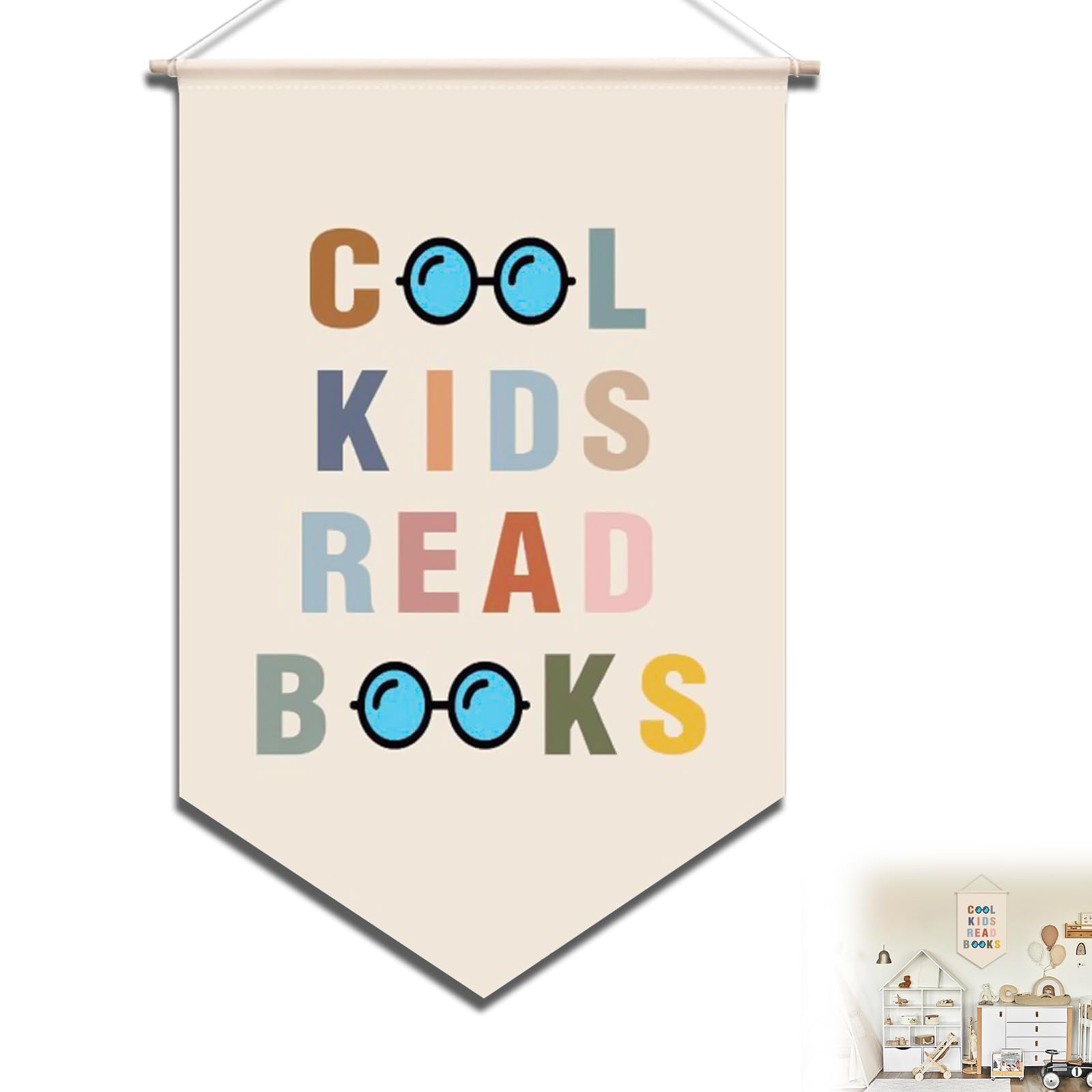 BohoClassroom Minimalism Natural And Fresh Design Kids Room Decor, Suitable for Decorating Reading Corner and Library Classroom