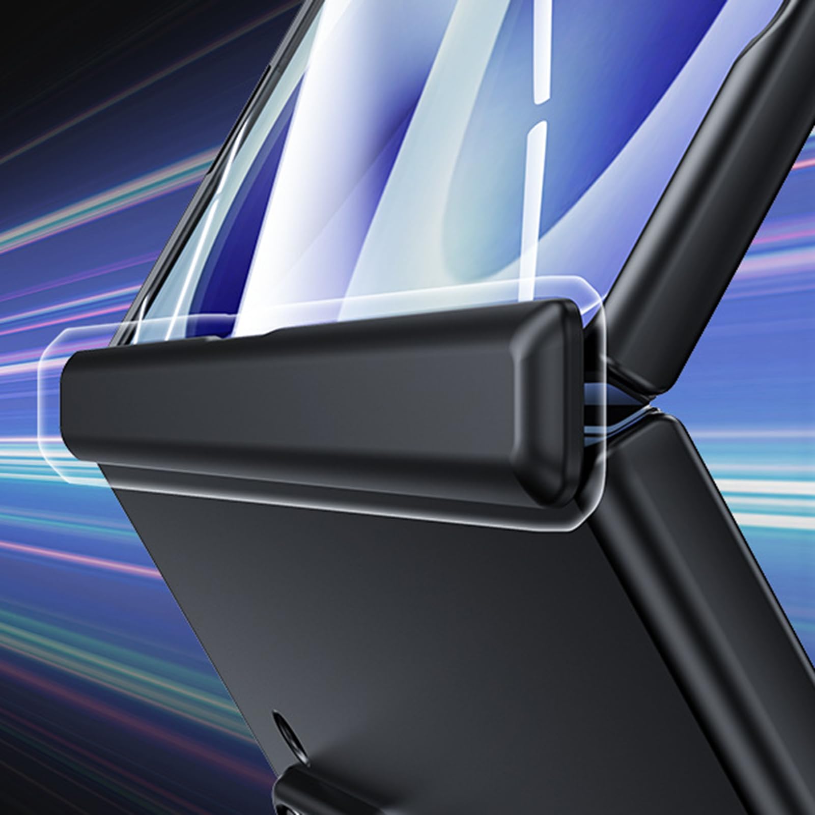 Matowe etui do Samsung Galaxy Z Fold 8 Ultra, ochrona przed wzrokiem, odporne na uderzenia etui odporne na odciski palców, lekkie zawiasy, niebieskie