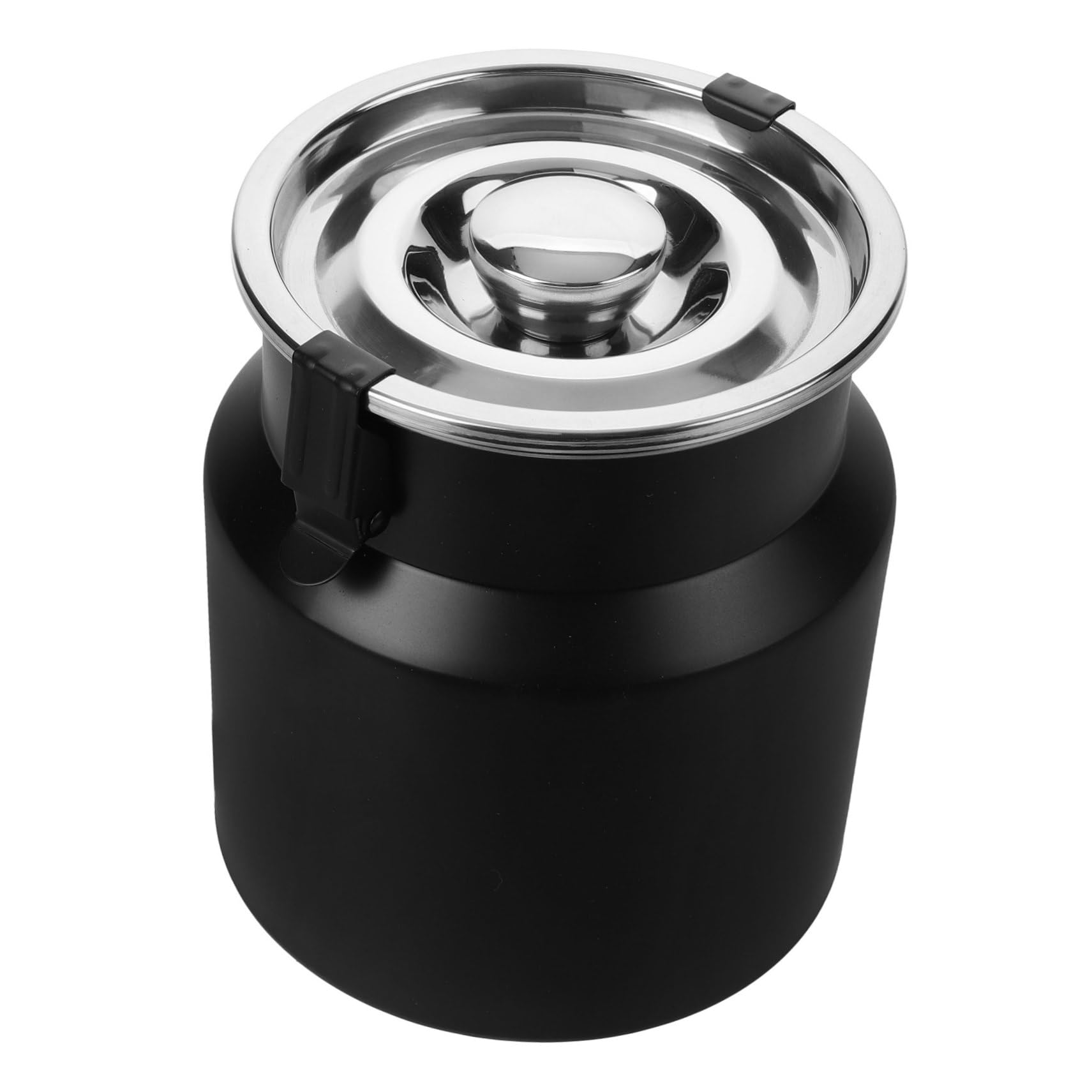 OUNONA Edelstahl Milchbehälter 2,5l mit Deckel Robuster Vorratsbehälter für Lebensmittel Glatte Oberfläche Rustikaler Stil für Zuhause und Camping