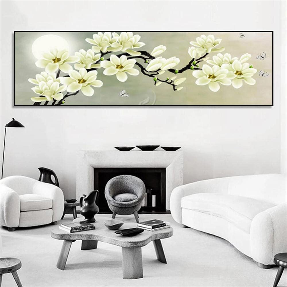 Diamond Painting Flor de rama,Diamond Painting Kit Completo,Pintura de Diamante 5d,Pintar por Numeros Adultos Niños,Cuadros Diamantes Talla Grande,Kit Punto de Cruz Diamante 50x150cm