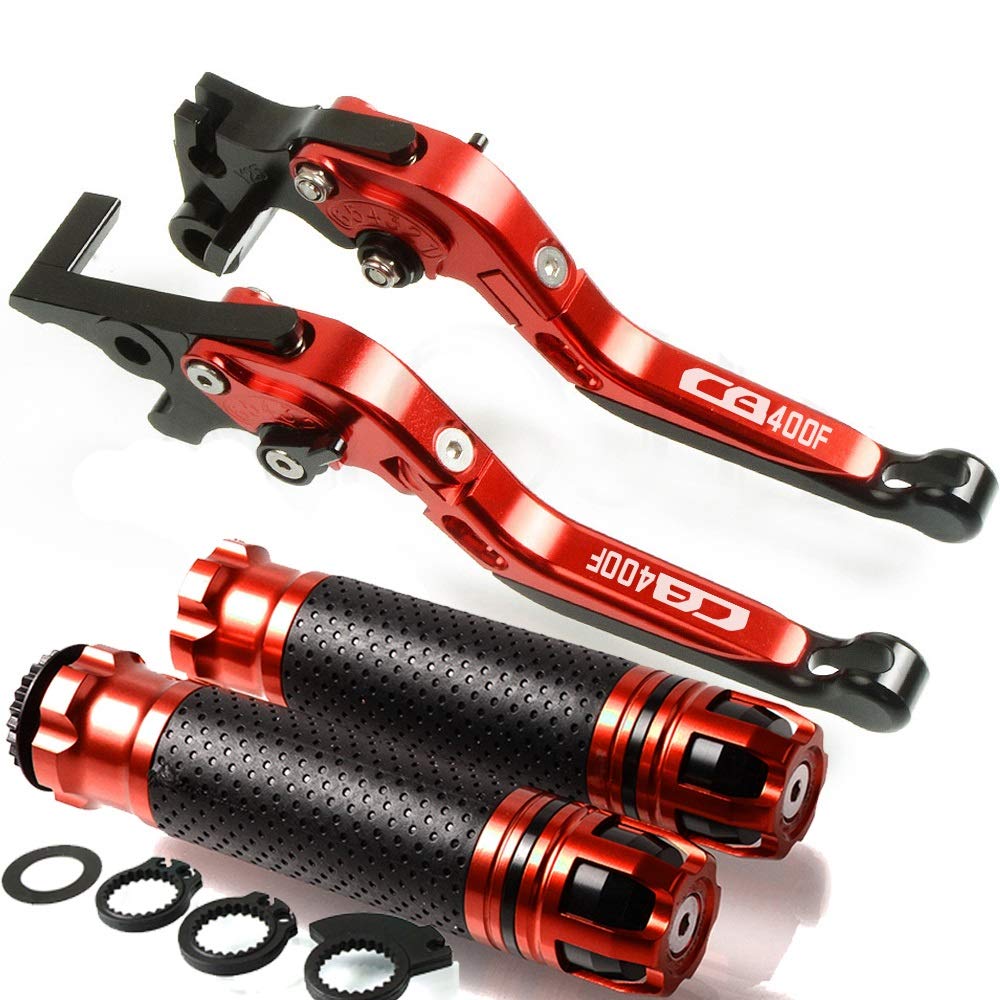 Leva Della Frizione Del Freno Maniglia Freno Del Motociclo CNC Motorcycle Regolabile Maniglia Della Frizione Leva Freno Per Hon & da CB400F 1989 1990 1991 CB 400F (Color : E)