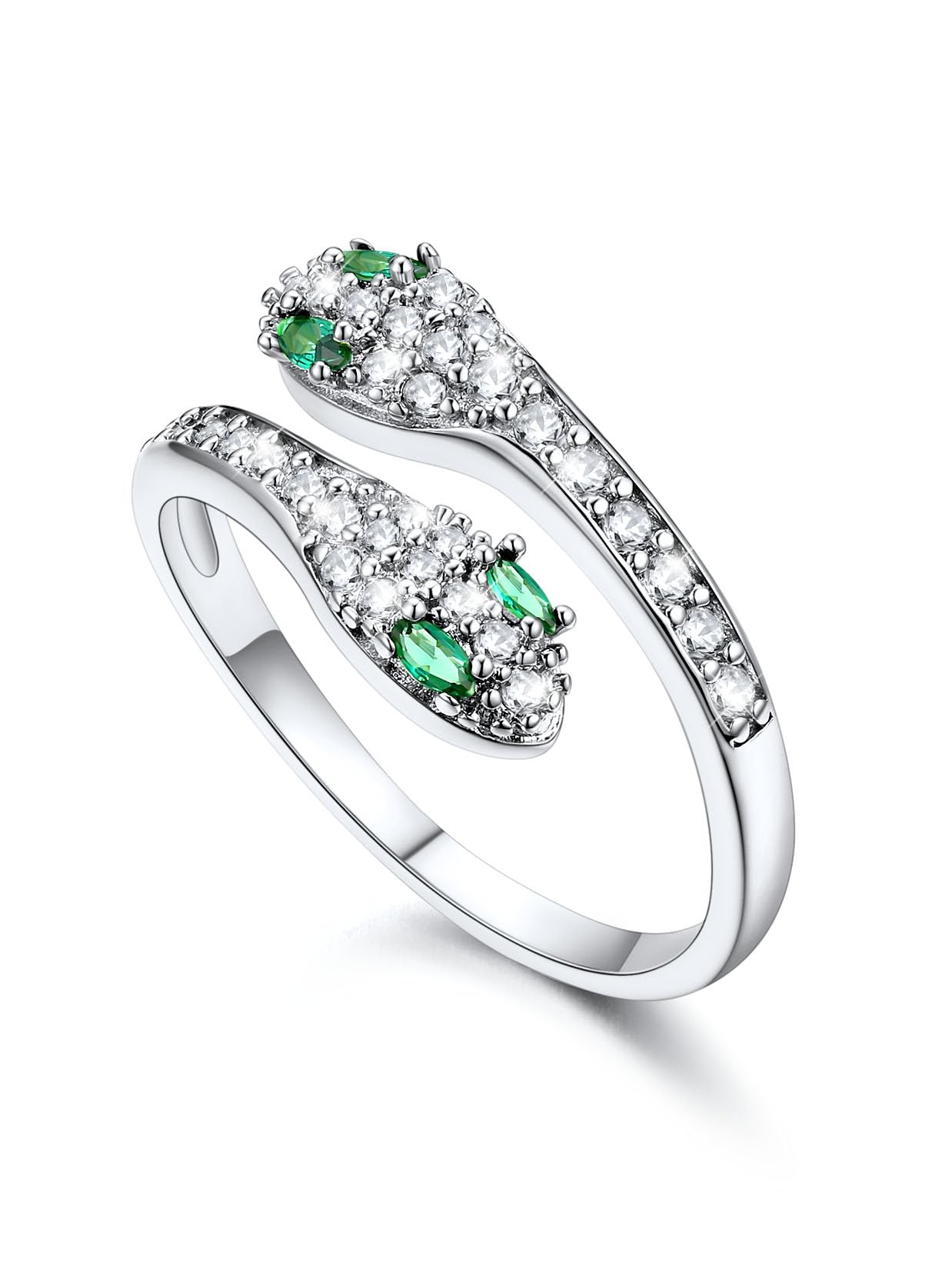 U7 Statement Rings for Women,Adjustable Leaf/Octopus/Snake Rings,Dainty Cocktail Party Jewelry