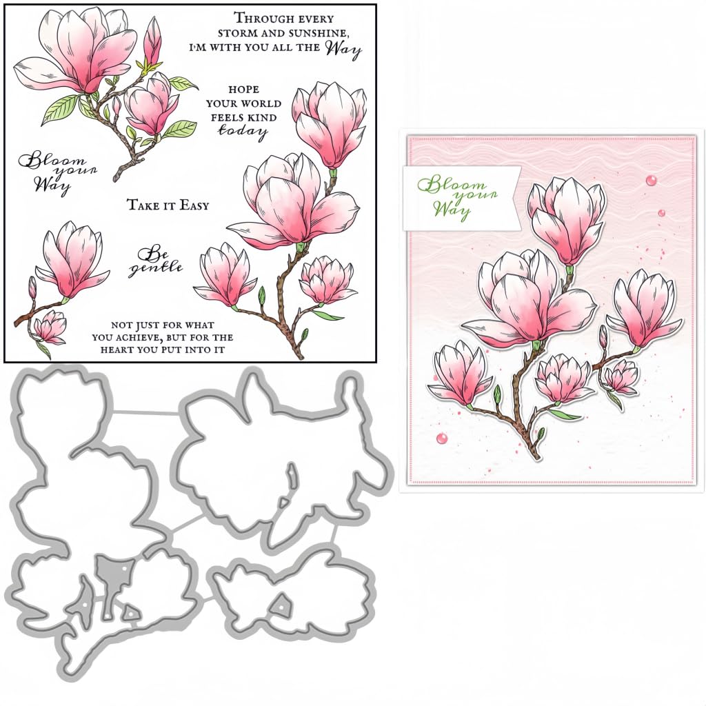 Jade Orchidee Blumen Stempel und Stanzen Set Ostern Frühling Stempelset und Stanzschablonen Für DIY Scrapbooking Fotoalbum Dekor 3D Karten