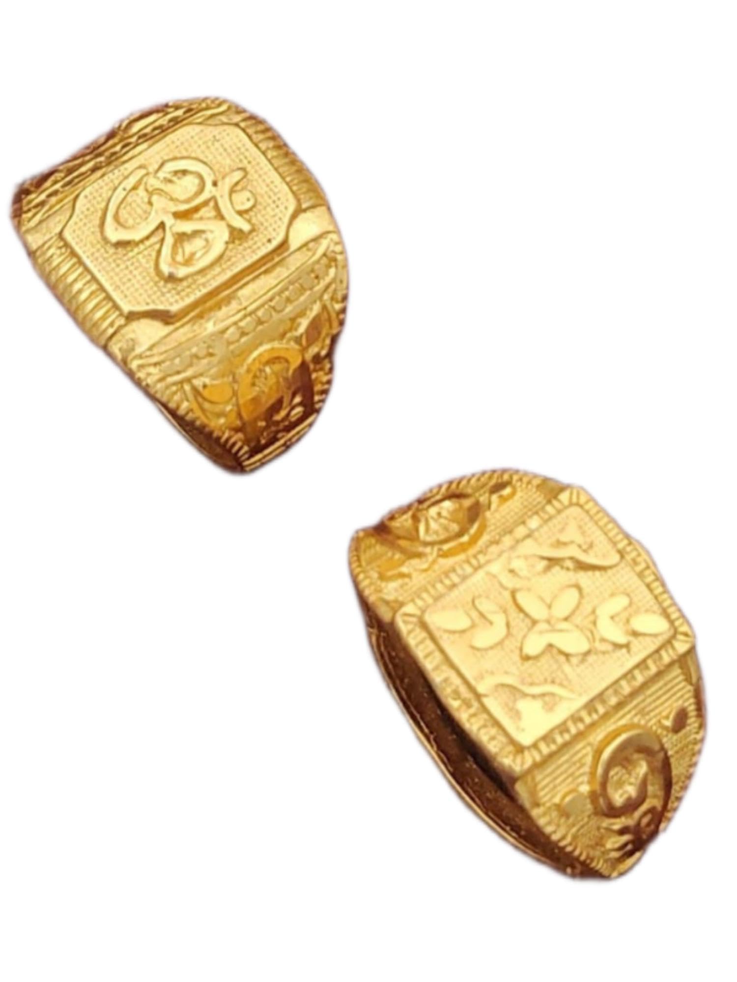 Sacred Om Symbol and Classic Traditional Motif Finger Ring Combo Pack Fashion Jewellery for Men and Boys Artificial Jewellery-image-3