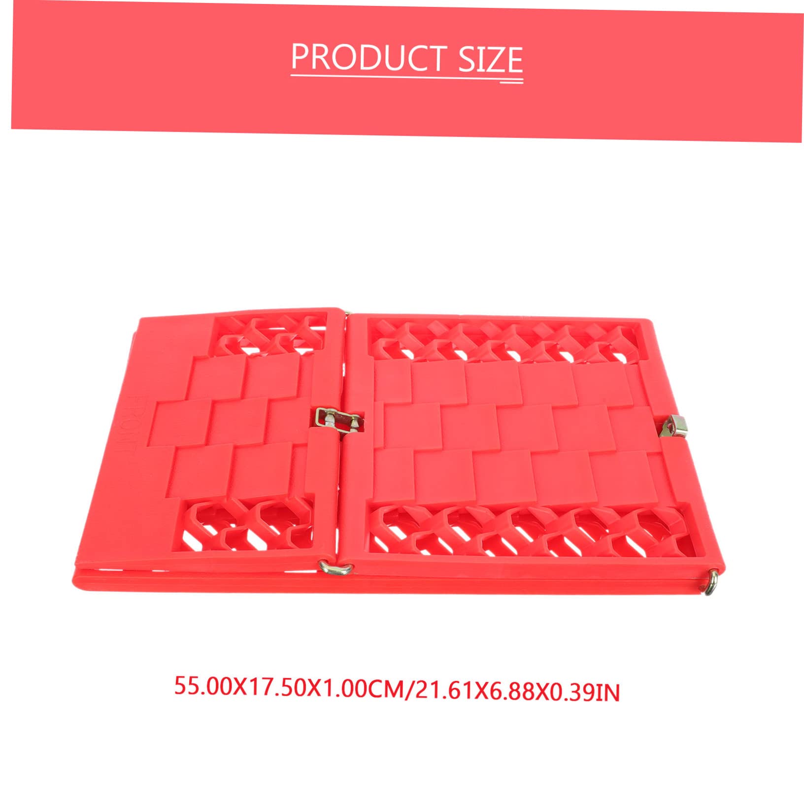 GANAZONO 1 paire de tapis antidérapants pour planche à neige, pneus d'hiver, tapis de récupération de pneus pour moto, planche à boue, roue rouge neige en plastique, antidérapant, tapis de traction