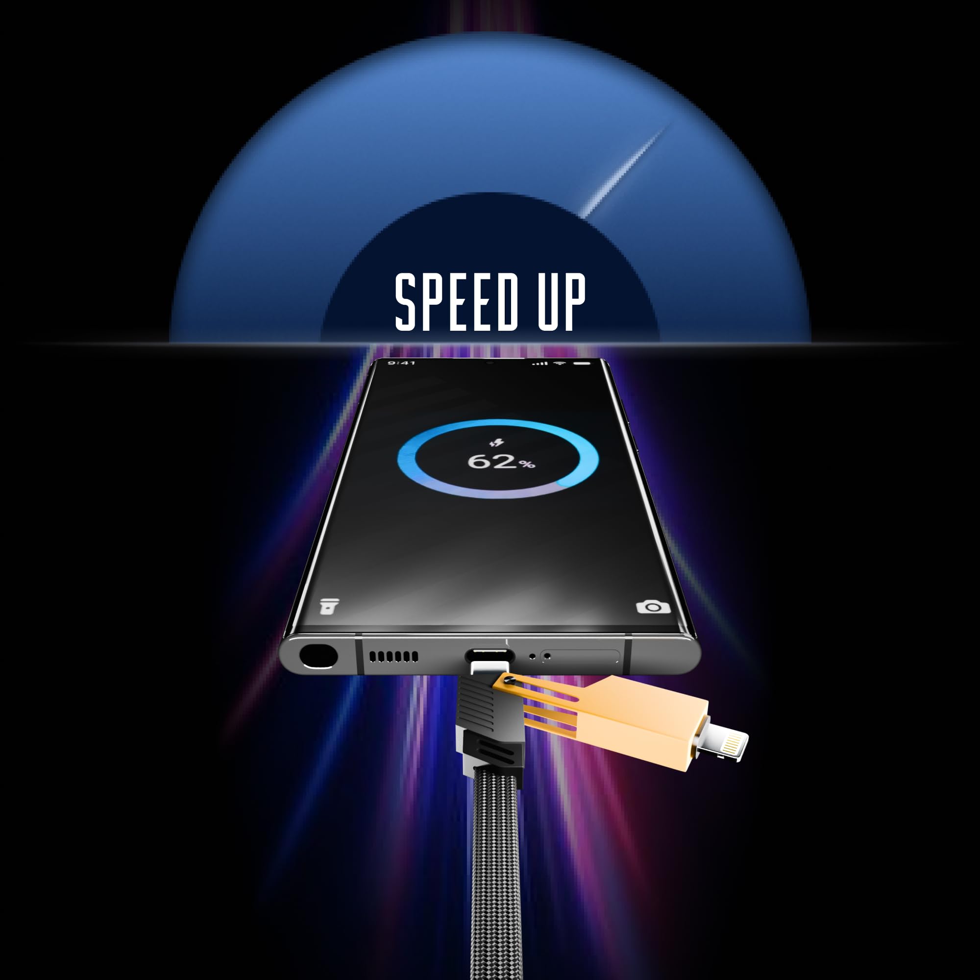 CITySHOOP 4in1 data cable with turbo power For Xiaomi 12T Pro