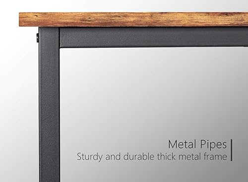 Miniatura 5 de FEZIBO Escritorio de computadora de 40 pulgadas, escritorio pequeño para oficina en casa, mesa de PC de estilo simple moderno para el hogar,