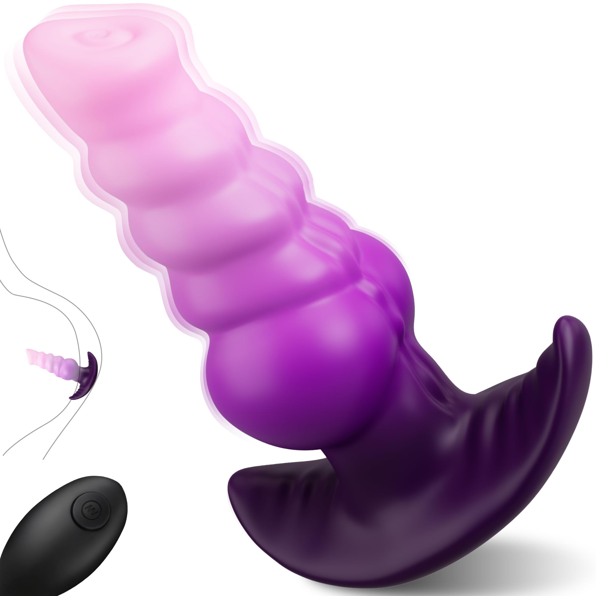 7 3 Vibrating Butt Plug Prostate Massager Large Butt Plug XL Anal Vibrator with 10 Modes Huge Anal