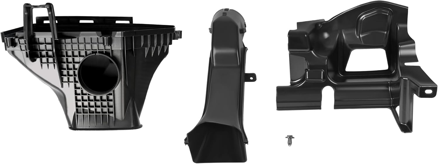 KUAFU Air Intake Tube Inlet & Air Intake Box Compatible with 2019-2023 Dodge Charger SRT Hellcat Replacement for 6842623AA 68175164AC 68394595AA Black Plastic
