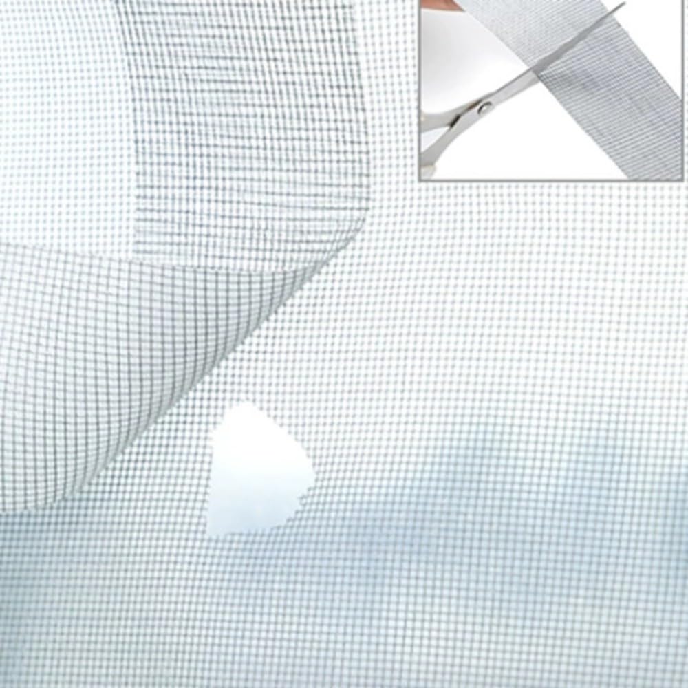 2 Pcs Nastro per Riparare Zanzariere, Nastro Adesivo in Fibra di Vetro per Finestre Insetto, Zanzariera Tessuto Fibra di Vetro Screen Repair Patch, 5cm x 200cm Grigio