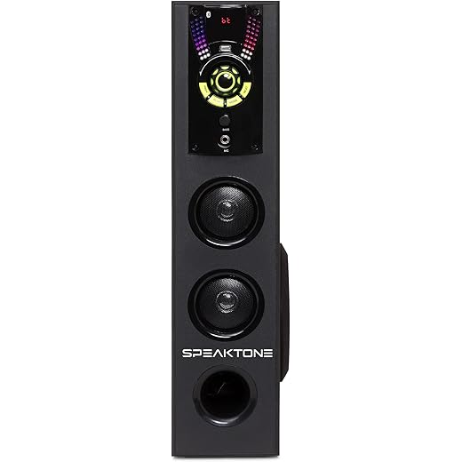 SPEAKTONE Tower Speaker with Sub Woofer 80 W Loud Output wit