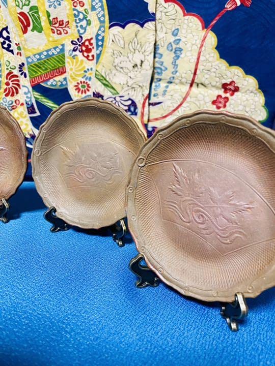 蔵の中の金庫より　備前焼素焼き　幕末〜 繊細彫　5客　骨董　大珍品 蔵の中の金庫より 備前焼素焼き 幕末〜 繊細彫 5客 骨董 大珍品 【公式