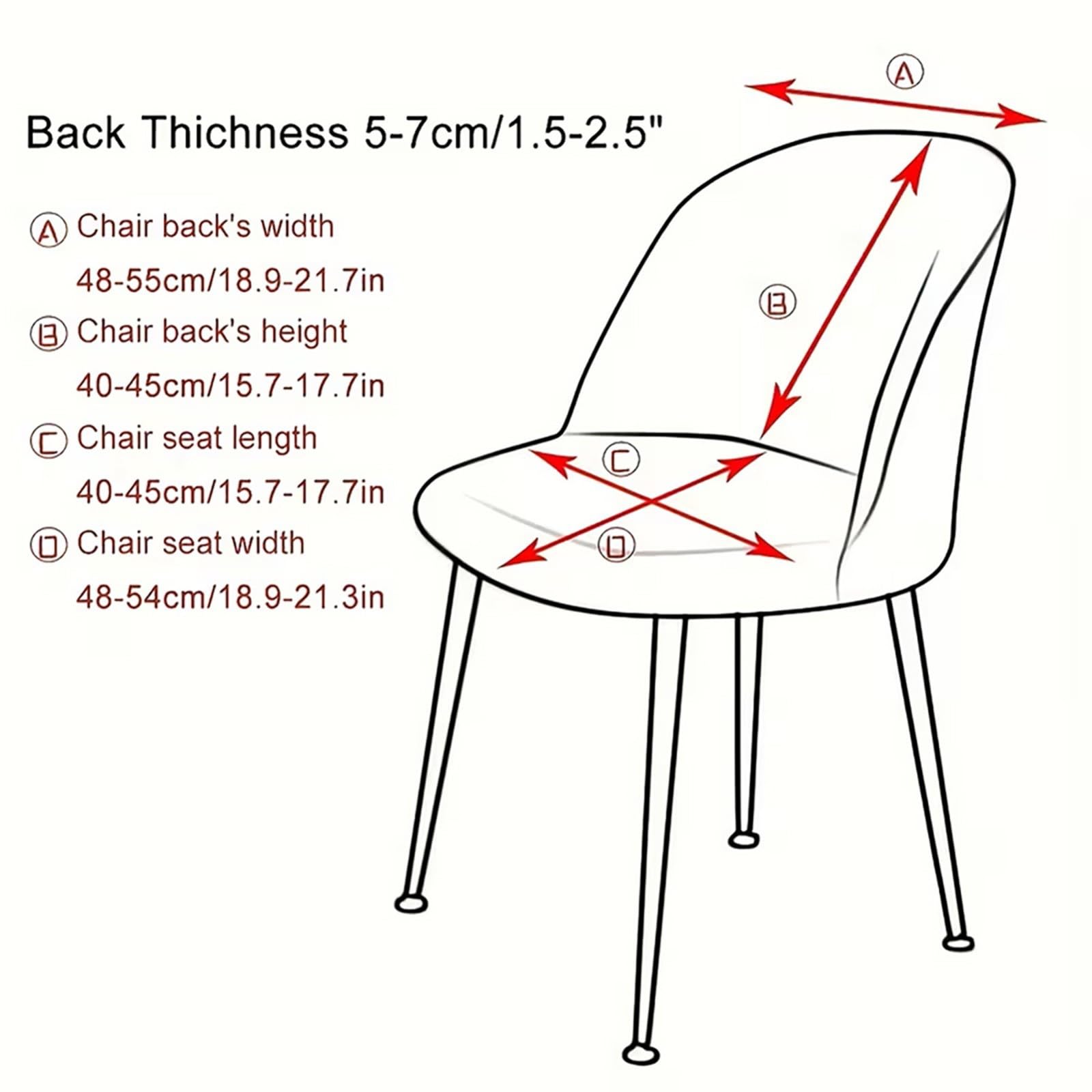 Esszimmer Stuhlhussen,Stuhlhussen mit Gebogener Rückenlehne 1/2/4/6er-Set | Dehnbarer Moderner und Weicher Stoff,Abnehmbarer und Waschbarer Stuhlbezug für Esszimmer Küche(Coffee,4Pcs)