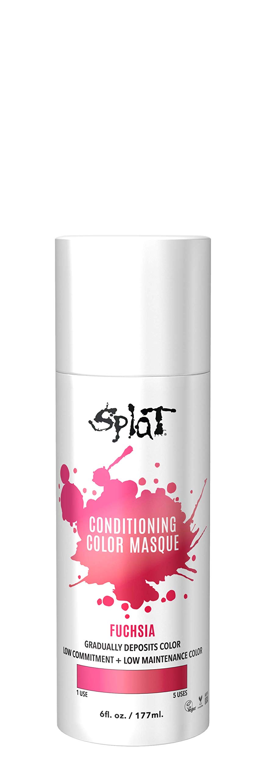 SplatHair Color Conditioning Masque (6oz) - Buildable Color (Fuchsia)