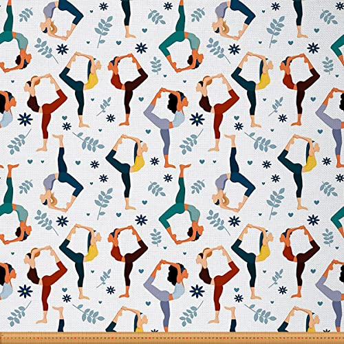 Loussiesd Stoff Meterware Aquarell entspannendes Thema Polsterstoff für Stühle und Heimwerkerprojekte Klassische dekorativer wasserdichter Stoff 92x150cm