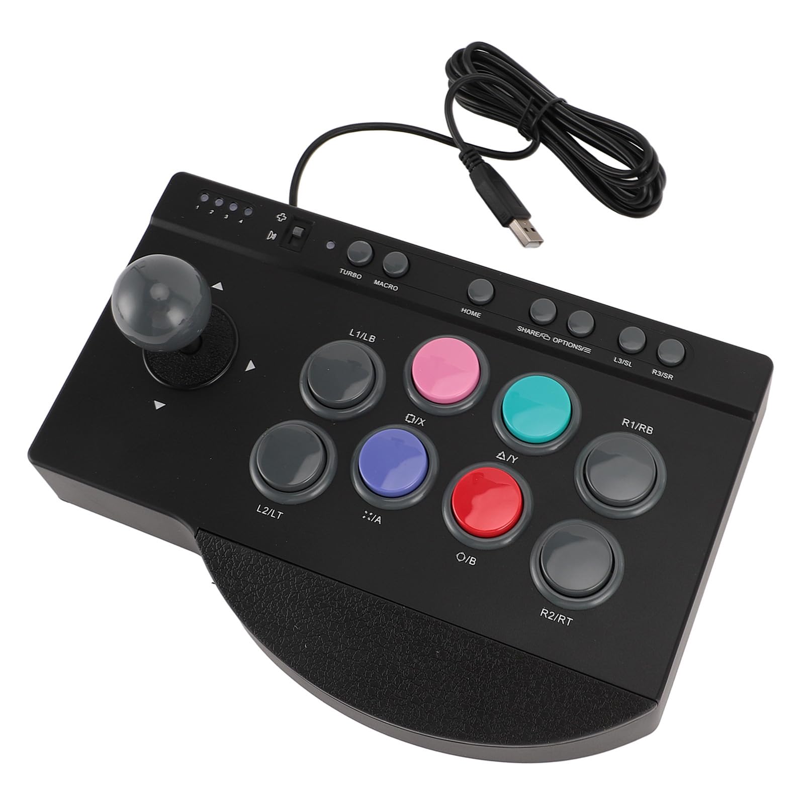 POENVFPO Walka Joystick z Funkcjami Makro, Duża kompatybilność Kontrolera Gier dla PC, Sterowanie Trybu dla Pudełek