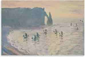 クロード・モネ、「荒天のエトルタ」、希少な画集より、新品高級額 クロード・モネ、「荒天のエトルタ」、希少な画集より、新品高級額