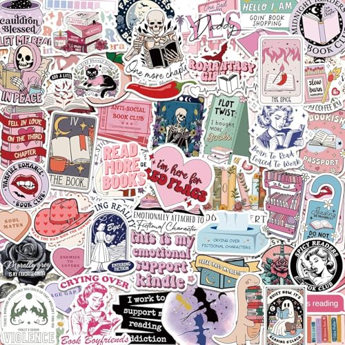 Ya en mundofriki.es: 150PCS Dark Romance Lectura Pegatinas, Pack de Pegatinas de Libros para Parachoques de Maletas, Guitarra, Botella de Agua, Regalo de Vinilo Impermeable para Adolescentes, Niños y Niñas