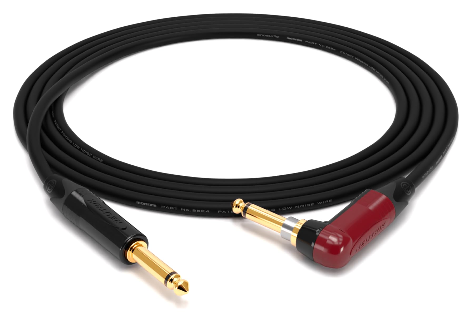 enoaudio Mogami 2524 Instrumento Cable | Neutrik Silent Switch 6,3mm TS-L – 6,3mm TS | HiFi - 3,0 m