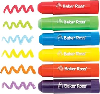 Baker Ross AX954 Rainbow Coloured Paint Sticks - Pack of 6, Paint Marker Pens, Paint Sticks for Children, Paint Pens for Kids, Art and Craft Supplies